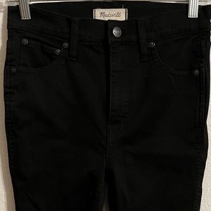 Madewell Black 10” High Riser Skinny Skinny Jeans size 27